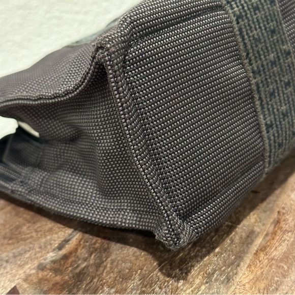 Hermes Handbag Tote PM Yell Line Canvas Gray  HERMES Authentic!!! - Picture 14 of 17